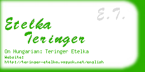 etelka teringer business card